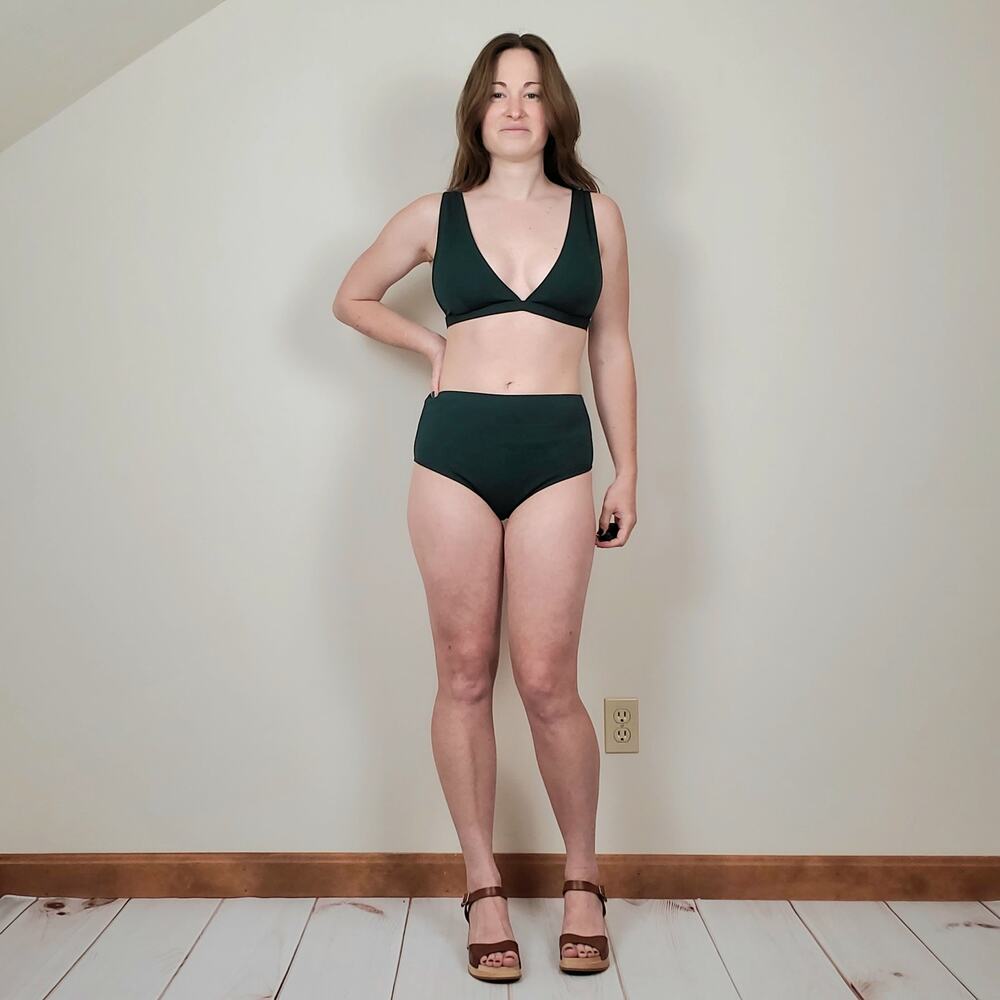 Zaful Bikini Swimsuit Forest Green Medium